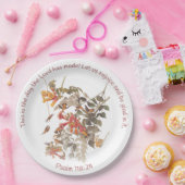 Assiettes En Carton Colibri Throated Ruby avec Psaume 118:24 (Fête)