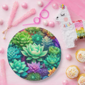 Assiettes En Carton Collage Aloe Vera et Succulents (Fête)