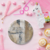 Assiettes En Carton Collage de dentelle I (Fête)