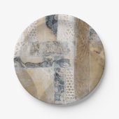 Assiettes En Carton Collage de dentelle I (Devant)