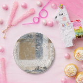 Assiettes En Carton Collage de dentelle II (Fête)