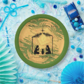 Assiettes En Carton Collage de nativité de Noël (Fête)