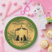 Assiettes En Carton Collage de nativité de Noël (Fête)