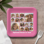 Assiettes En Carton Collage de photos Instagram - Jusqu'à 14 photos ro<br><div class="desc">Un design avec un arrière - plan coloré. Utilisez jusqu'à quatorze photos carrés pour créer un cadeau unique et personnel. Si vous avez besoin d'ajuster les images,  cliquez sur l'outil personnaliser pour apporter des modifications.</div>