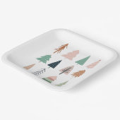 Assiettes En Carton Collage Fille Arbres de Noël (Angulaire)