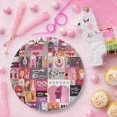 Assiettes En Carton Collage graphique (Fête)