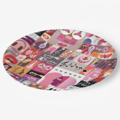 Assiettes En Carton Collage graphique (Angle)