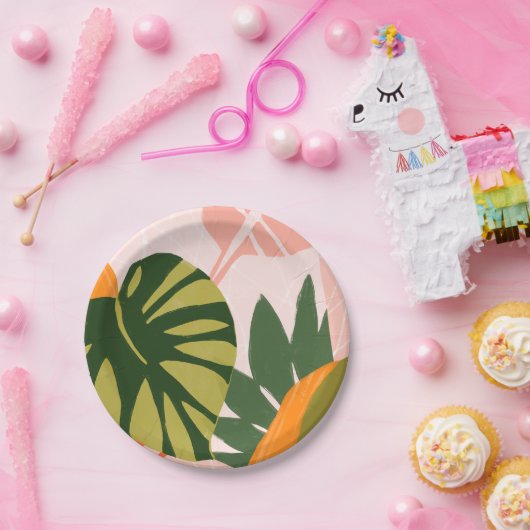 Assiettes En Carton Collage Jungle I (Fête)