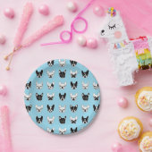 Assiettes En Carton Collage mignon de famille de chienchien de (Fête)