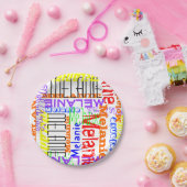 Assiettes En Carton Collage nommé fait sur commande personnalisé (Fête)