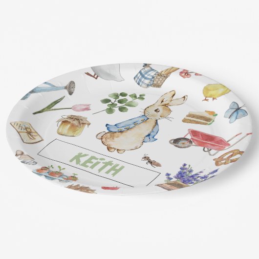 Assiettes En Carton Collage Peter le lapin (Angle)