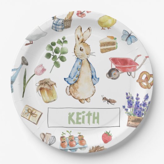 Assiettes En Carton Collage Peter le lapin (Devant)