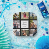 Assiettes En Carton Collage photo Plaques en papier Mariage noir et bl (Fête)