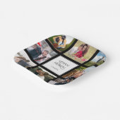 Assiettes En Carton Collage photo Plaques en papier Mariage noir et bl (Angulaire)