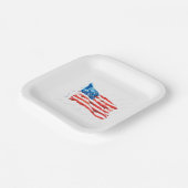 Assiettes En Carton Collection Dakota American Flag (Angulaire)