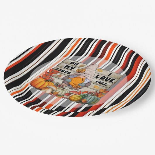 Assiettes En Carton Collection d'automne populaire Thanksgiving (Angle)