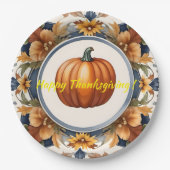 Assiettes En Carton Collection d'automne tendance Thanksgiving Pumpkin (Devant)