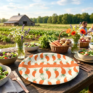 Assiettes En Carton Collection de carottes botaniques