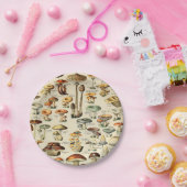 Assiettes En Carton Collection de champignons (Fête)