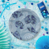 Assiettes En Carton Collection de coquillages marins - Toutes les tail (Fête)