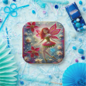 Assiettes En Carton Collection de fées de Noël - Cheveux rouges (Fête)