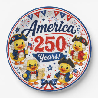 Assiettes En Carton Collection de fête patriotique America 250 Years D