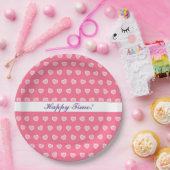 Assiettes En Carton Collection de la Saint-Valentin rose moderne (Fête)