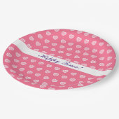 Assiettes En Carton Collection de la Saint-Valentin rose moderne (Angle)