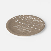 Assiettes En Carton Collection de Mariages Rustic Burlap (Angle)
