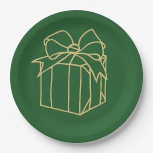 Assiettes En Carton Collection de Noël simple - Présente