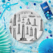 Assiettes En Carton Collection de phares Vintages (Fête)