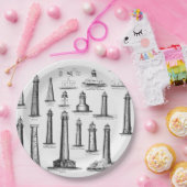 Assiettes En Carton Collection de phares Vintages (Fête)