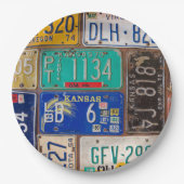 Assiettes En Carton Collection de plaques de licence Rusty Retro (Devant)