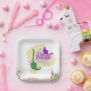 Assiettes En Carton Collection de timbres Halloween "Hocus Pocus"