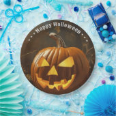 Assiettes En Carton Collection Halloween grand Citrouille (Fête)