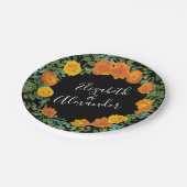 Assiettes En Carton Collection Mariage gothique d'Halloween noir et or (Angle)