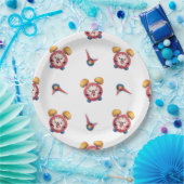 Assiettes En Carton Collection Smart Clock - Plaques de papier blanc (Fête)