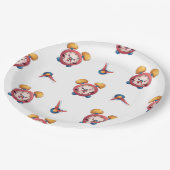 Assiettes En Carton Collection Smart Clock - Plaques de papier blanc (Angle)