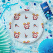 Assiettes En Carton Collection Smart Clock - Plaques de papier bleu (Fête)