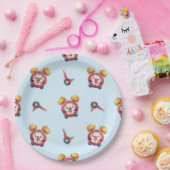 Assiettes En Carton Collection Smart Clock - Plaques de papier bleu (Fête)