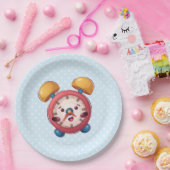 Assiettes En Carton Collection Smart Clock - Plaques de papier bleu (Fête)