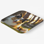 Assiettes En Carton Collie Joyeux anniversaire (Angulaire)