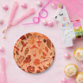 Assiettes En Carton Collier du jardin d'automne rustique automne vinta (Fête)