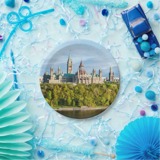 Assiettes En Carton Colline du Parlement à Ottawa - Ontario, Canada (Fête)