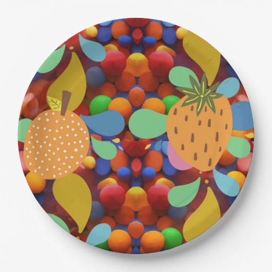 Assiettes En Carton coloré (Devant)