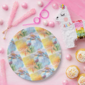 ASSIETTES EN CARTON COLORÉ HUMMING BIRDS PARTI (Fête)