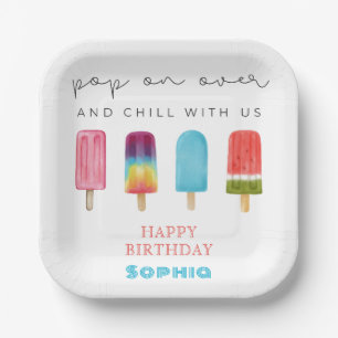 Assiettes En Carton Coloré Pastel Crème de glace Plaque de papier d'an