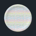 Assiettes En Carton Coloré Pastel Waves Kawaii Clouds Motif<br><div class="desc">Ajoutez un accent mignon et coloré à vos cadeaux avec ces plaques en papier kawaii nuages. Il est doté de nuages kawaii avec des vagues pastel colorées motif. Cette plaque en papier motif nuage sera parfaite pour les baby showers et anniversaires.</div>