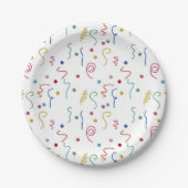 Assiettes En Carton Colored Party Confetti Pattern (Devant)