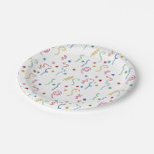 Assiettes En Carton Colored Party Confetti Pattern (Angle)